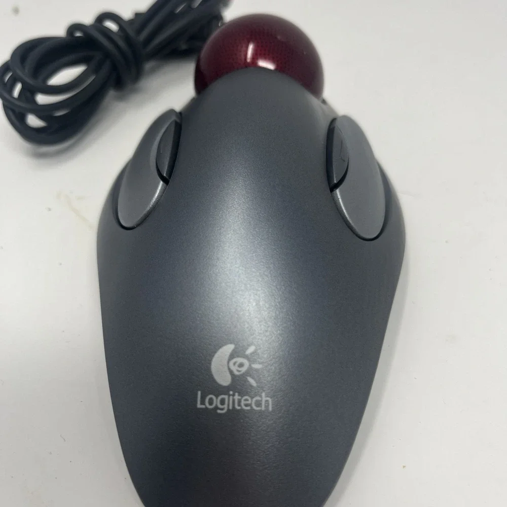 Logitech T-BC21 Trackman Marble Mouse Silver USB Optical Trackball Tested